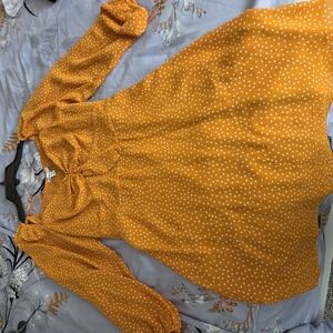 Bar III Orange Polka Dot Mini Dress
